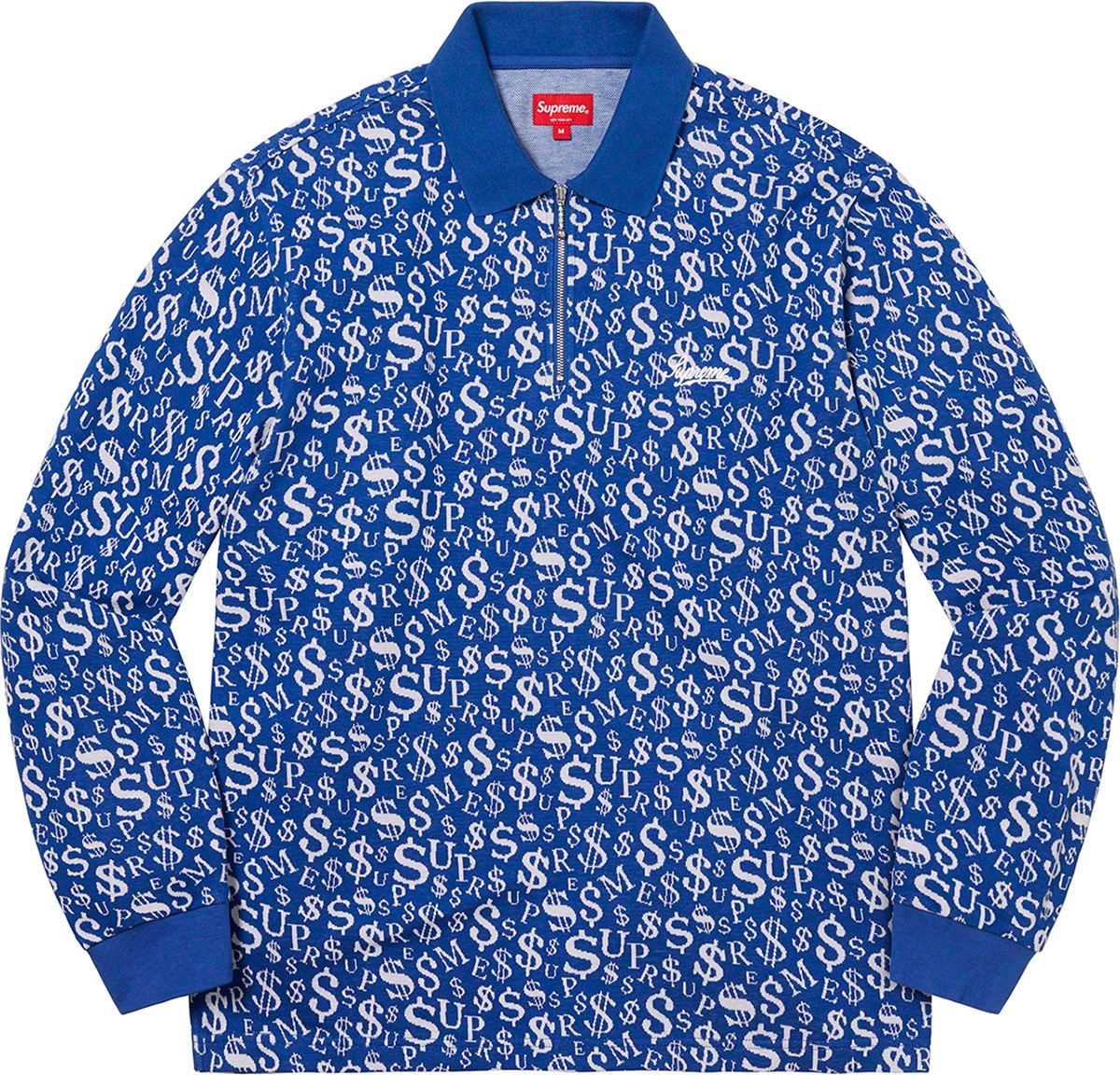 Currency Jacquard Zip L/S Polo view 2